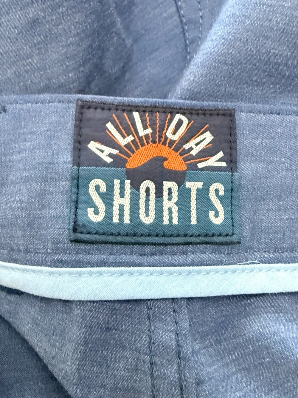 Faherty | All Day Belted Shorts | Heather Blue | Waist 36”